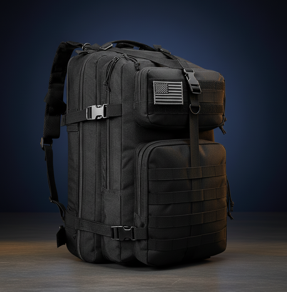Mochila Táctica Negra de 50 lb