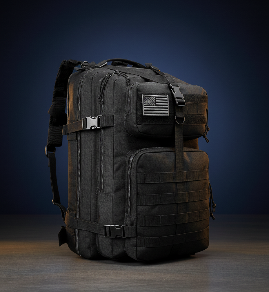 Mochila Táctica Negra de 50 lb