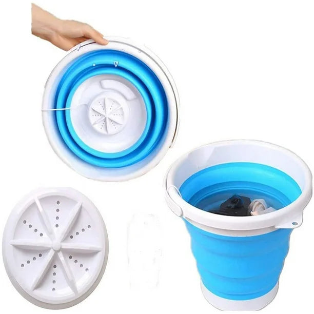 Mini lavadora portátil con tina plegable 2 en 1