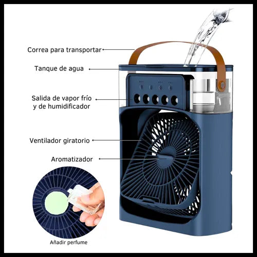 Abanico/ Mini Ventilador de Aire con Humificador