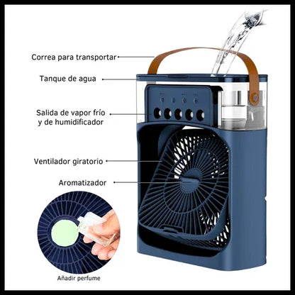 Abanico/ Mini Ventilador de Aire con Humificador
