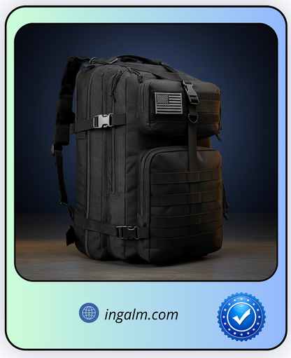 Mochila Táctica Negra de 50 lb