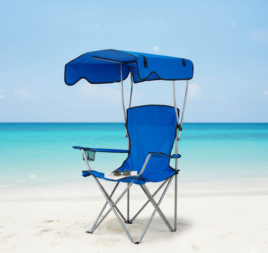 Silla Playera con Techo y Portavasos