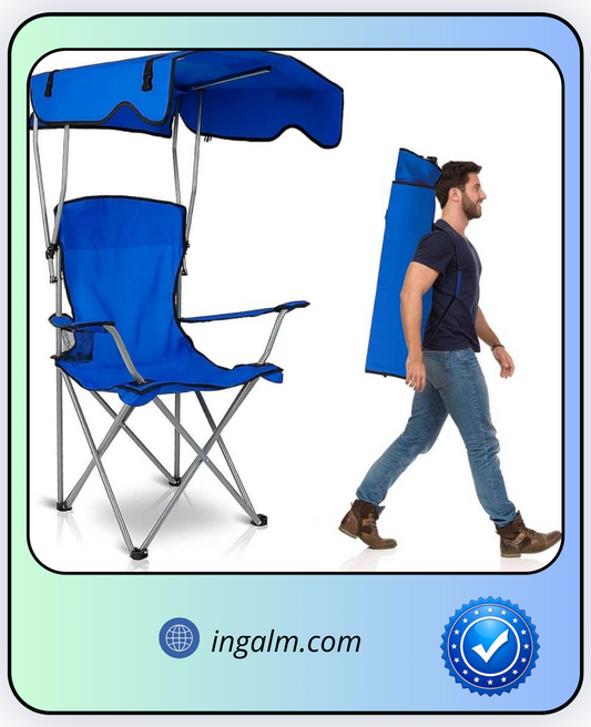 Silla Playera con Techo y Portavasos